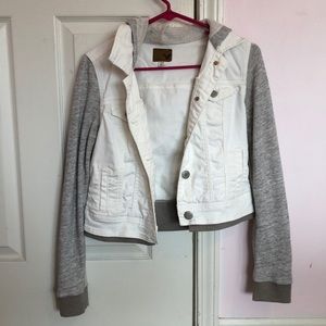 American Eagle white denim jacket